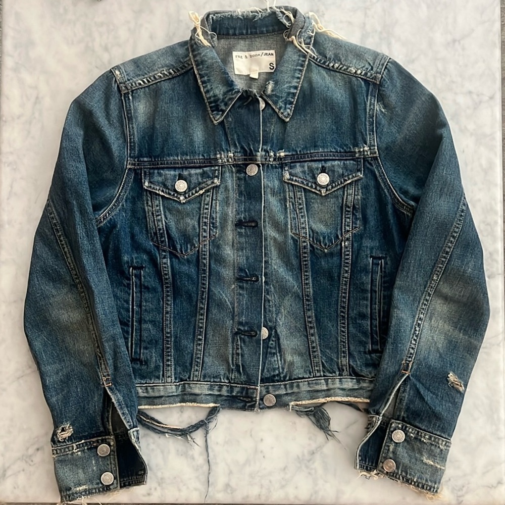 Rag &Bone Distressed Denim Jacket